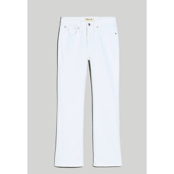 Madewell Denim - Madewell $128 Kick Out Crop jeans in Pure White Size 33 NI961
